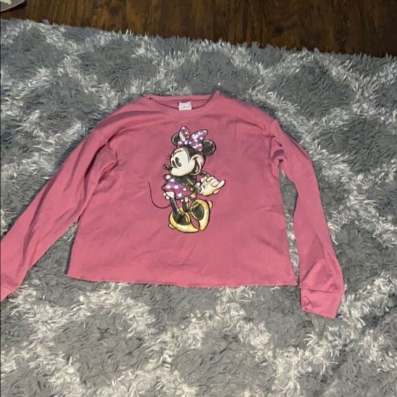 Disney Mickey Mouse cropped sweatshirt size Small - Picture 1 of 9
